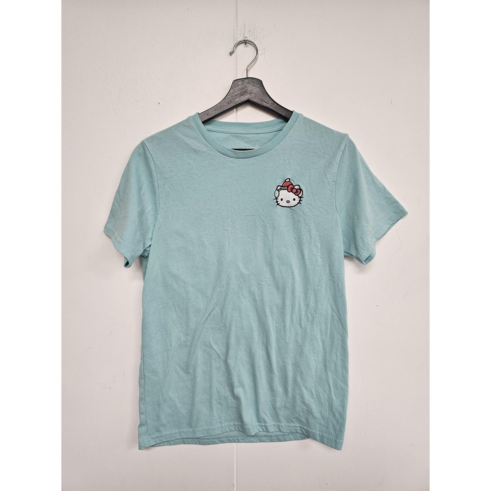 Hello Kitty Aeropostale Shirt Womens Small Blue Camping‎ Friends Graphic Tee